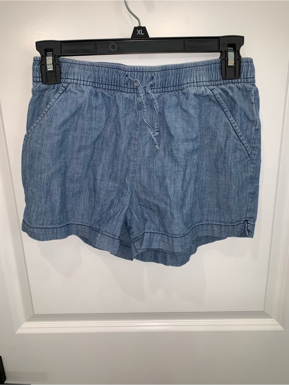 Old Navy Chambray Light Blue Drawstring Shorts
